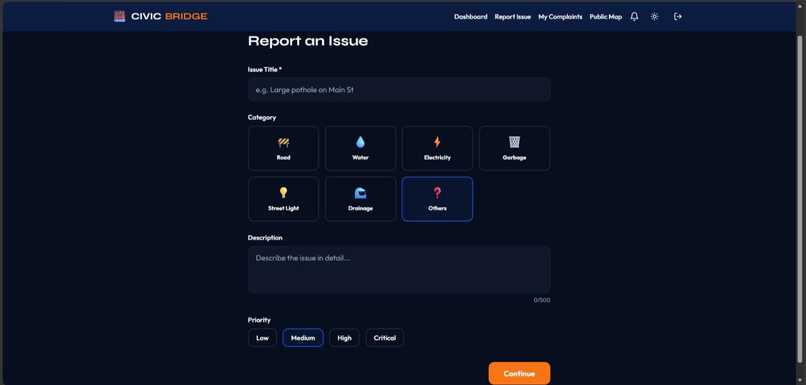 Civic Bridge (Public Issue Reporting System) – screenshot 4