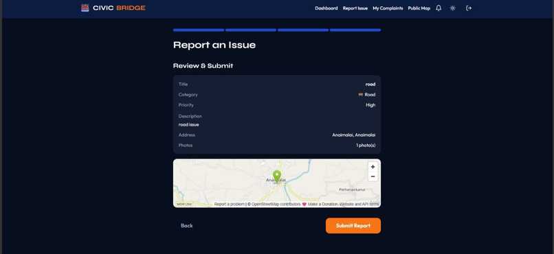 Civic Bridge (Public Issue Reporting System) – screenshot 7