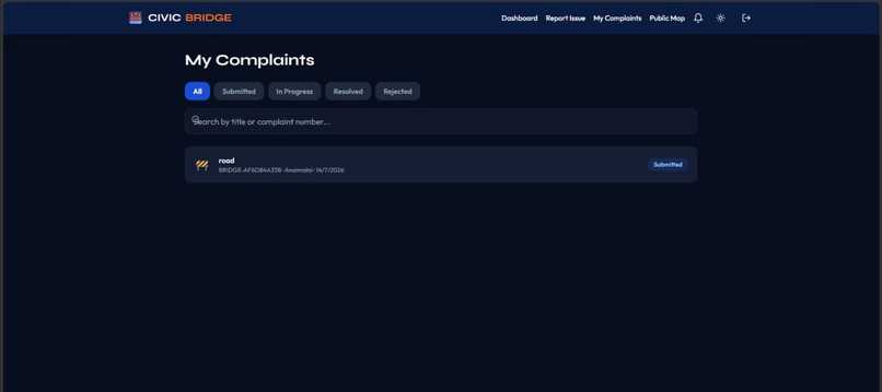 Civic Bridge (Public Issue Reporting System) – screenshot 8