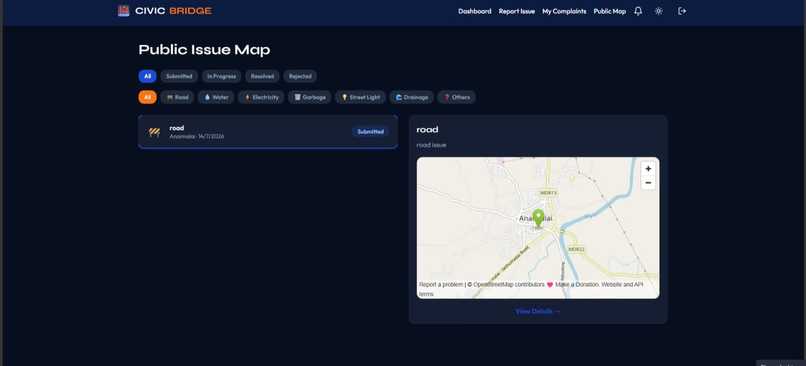 Civic Bridge (Public Issue Reporting System) – screenshot 9