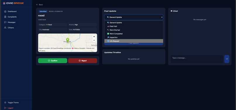 Civic Bridge (Public Issue Reporting System) – screenshot 11