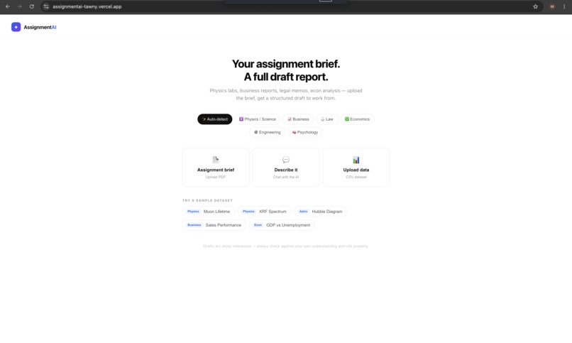 AssignmentAI – screenshot 1