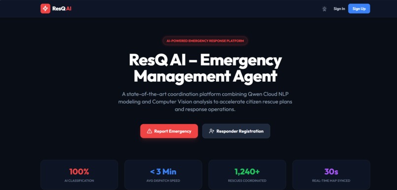 ResQ AI: Intelligent Disaster Response Platform – screenshot 1