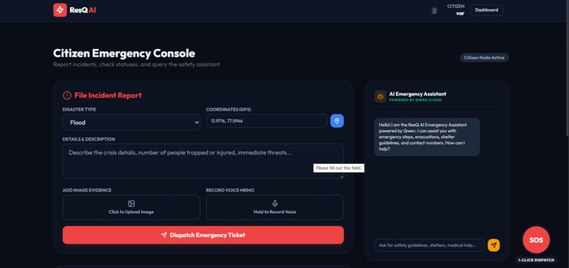 ResQ AI: Intelligent Disaster Response Platform – screenshot 2