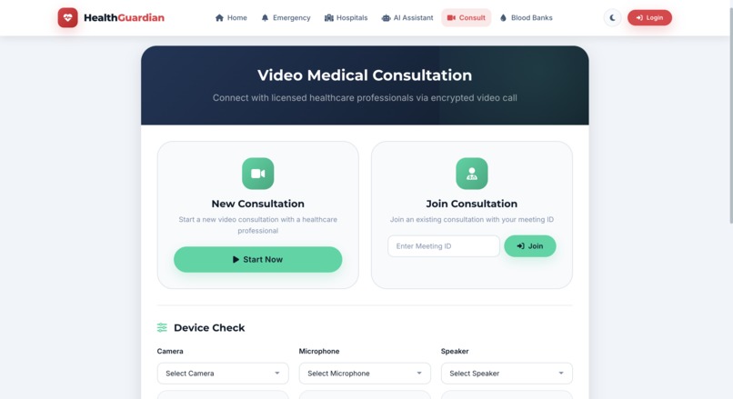 HealthGuardian – AI-Powered Emergency Healthcare Platform – screenshot 4