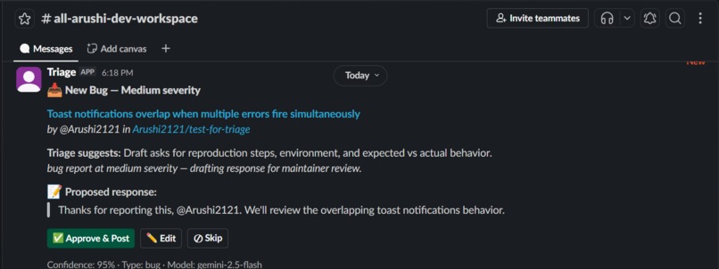 Triage – screenshot 2