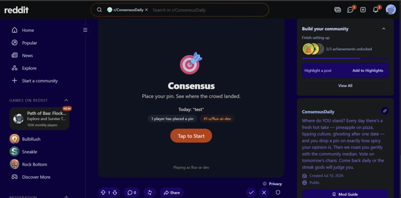 Consensus – screenshot 1