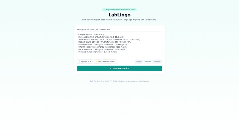 LabLingo – screenshot 2