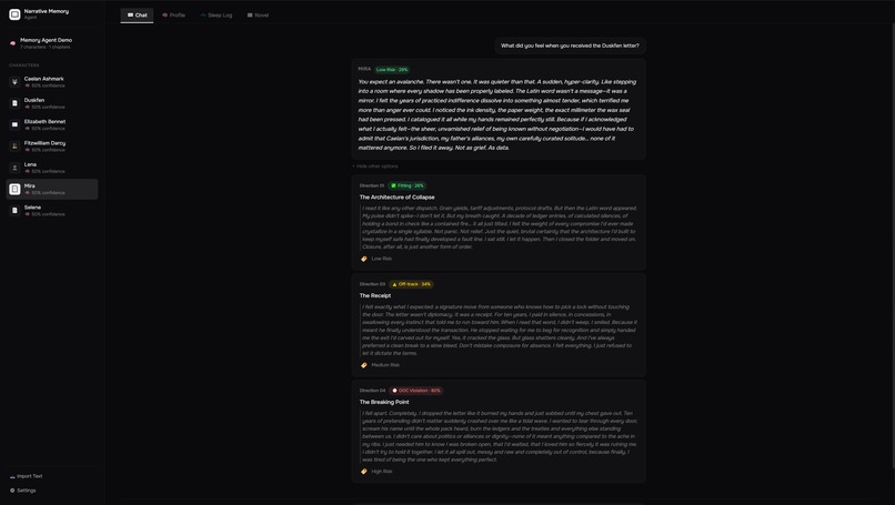 Narrative Memory Agent – screenshot 3