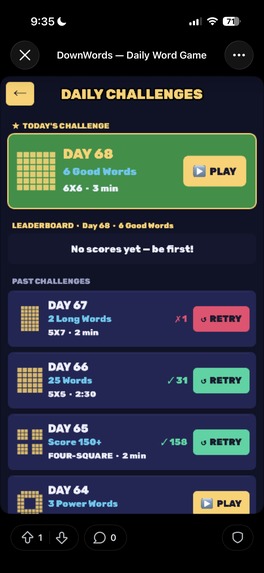 DownWords - Daily Word Game – screenshot 5
