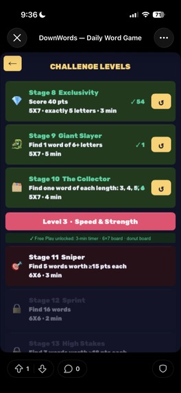 DownWords - Daily Word Game – screenshot 2