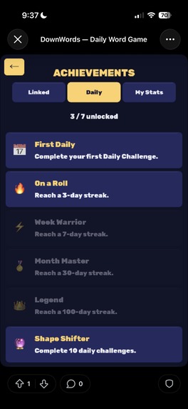 DownWords - Daily Word Game – screenshot 10