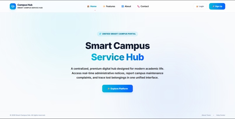 Smart Campus Service Hub – screenshot 1