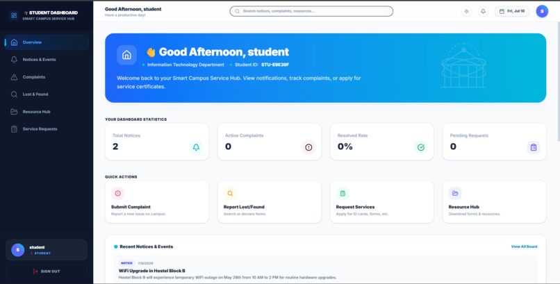 Smart Campus Service Hub – screenshot 3