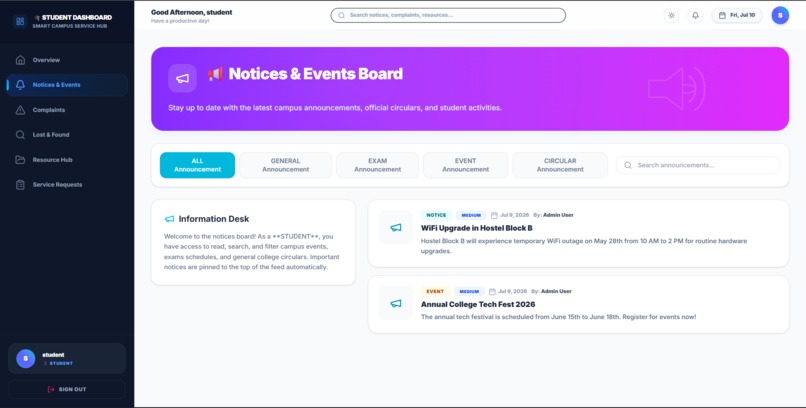 Smart Campus Service Hub – screenshot 4