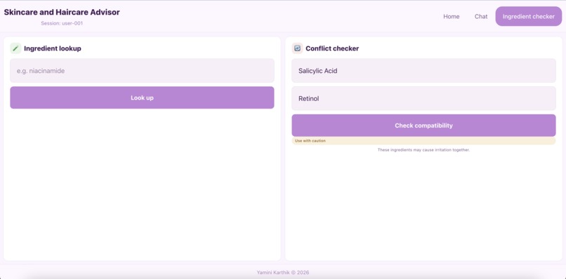 Skincare & Haircare Advisor Agent – screenshot 2