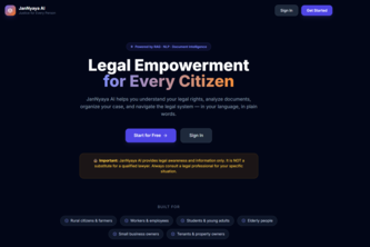 JanNyayaAI-IntelligentLegalEmpowerment&crisissupportplatform