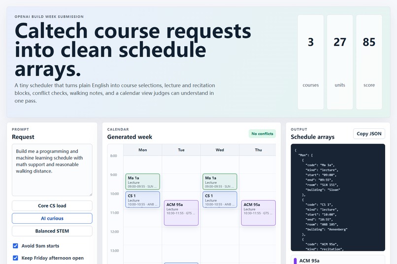 Caltech Codex Scheduler – screenshot 4
