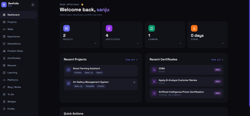 DevFolio Pro – screenshot 1