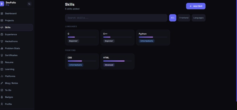 DevFolio Pro – screenshot 2
