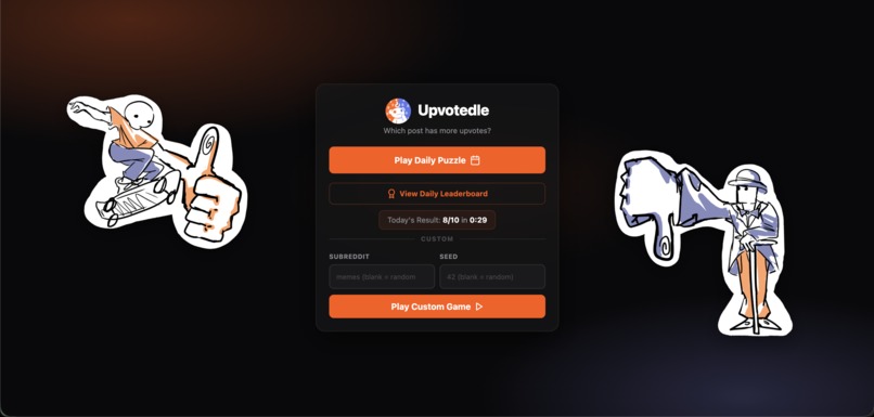 Upvotedle-game – screenshot 4