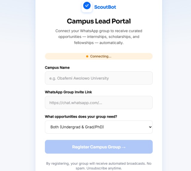 ScoutBot – screenshot 1
