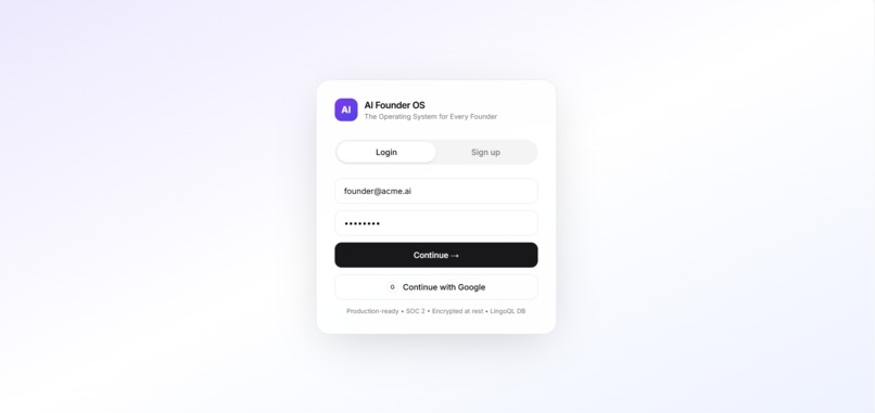 AI Founder OS – screenshot 1