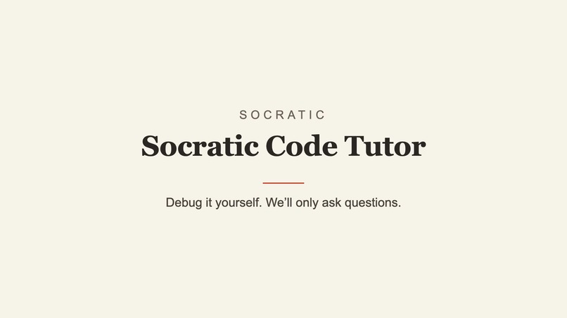 Socratic Code Tutor – screenshot 1