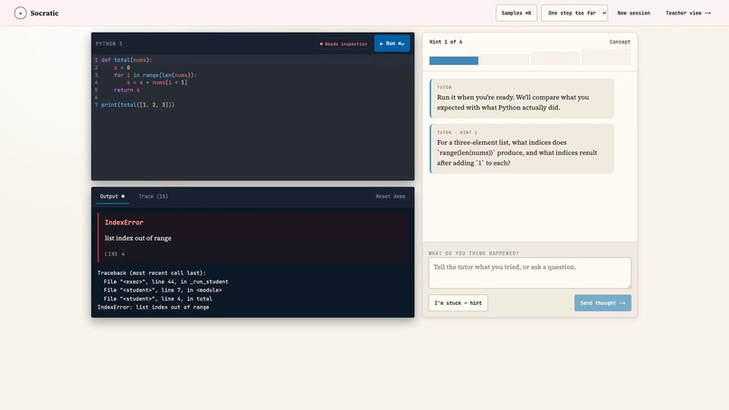 Socratic Code Tutor – screenshot 2