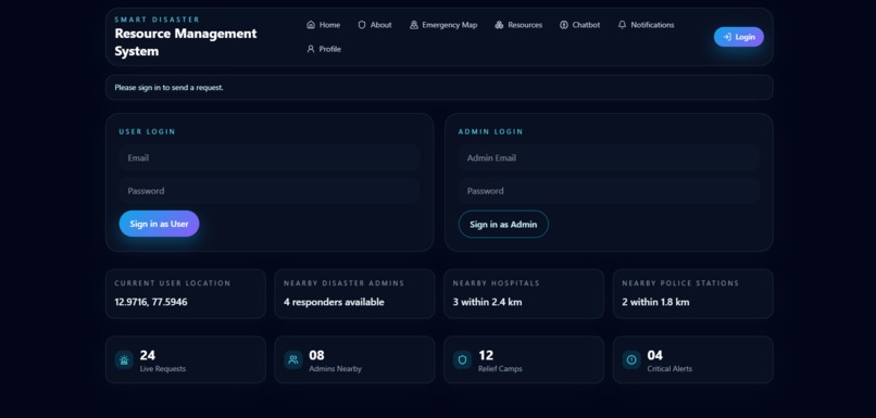 Smart Disaster Resource Management System – screenshot 3