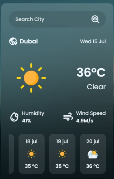 Weather-Application – screenshot 3