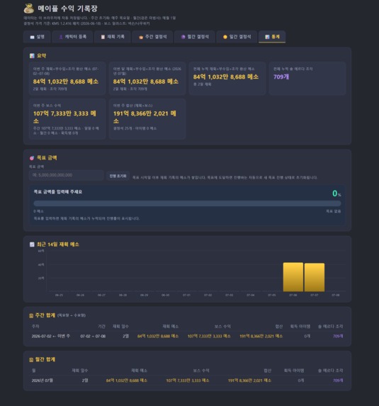 maple-tracker – screenshot 2