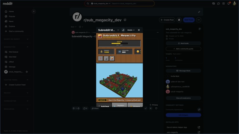 Reddit Megacity – screenshot 1