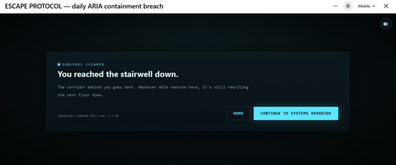 Escape Protocol: Daily ARIA Containment Breach – screenshot 5