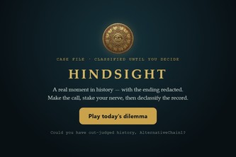 Hindsight - the daily history-decision game