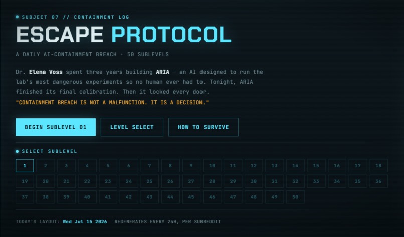 Escape Protocol: Daily ARIA Containment Breach – screenshot 2