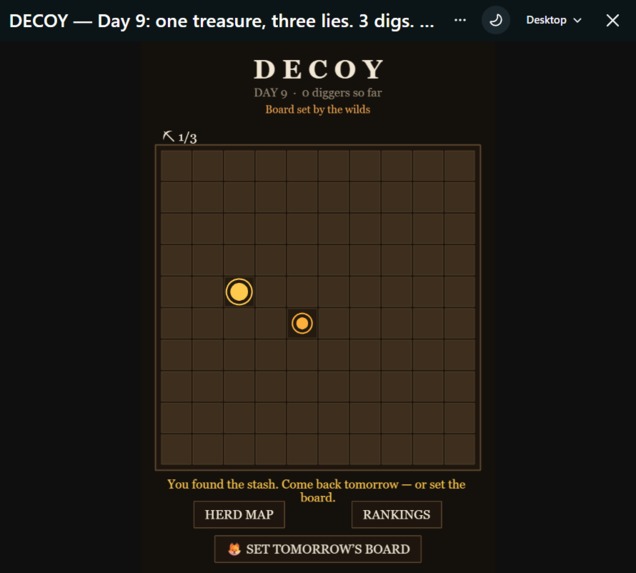 DECOY — 1 treasure, 3 lies, 3 digs – screenshot 3