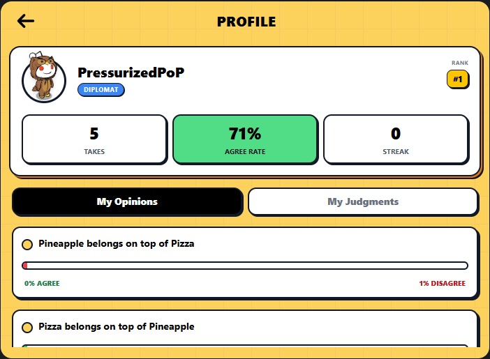 Opinionators – screenshot 2