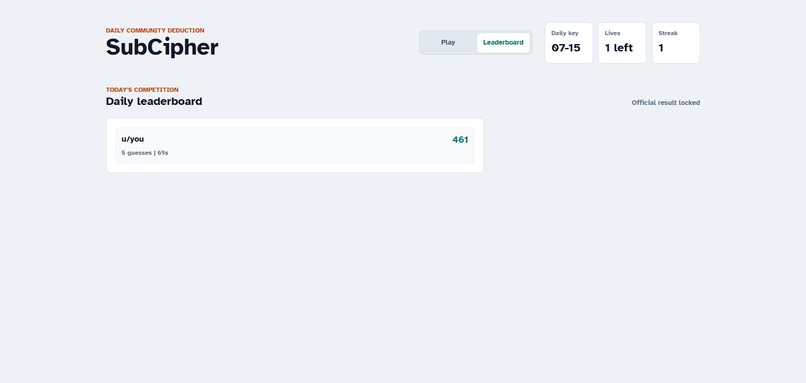 SubCipher – screenshot 1
