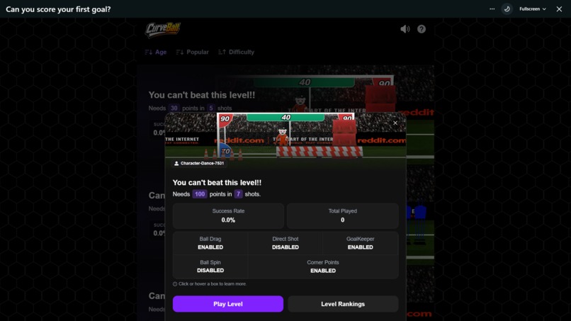CurveBall – screenshot 2