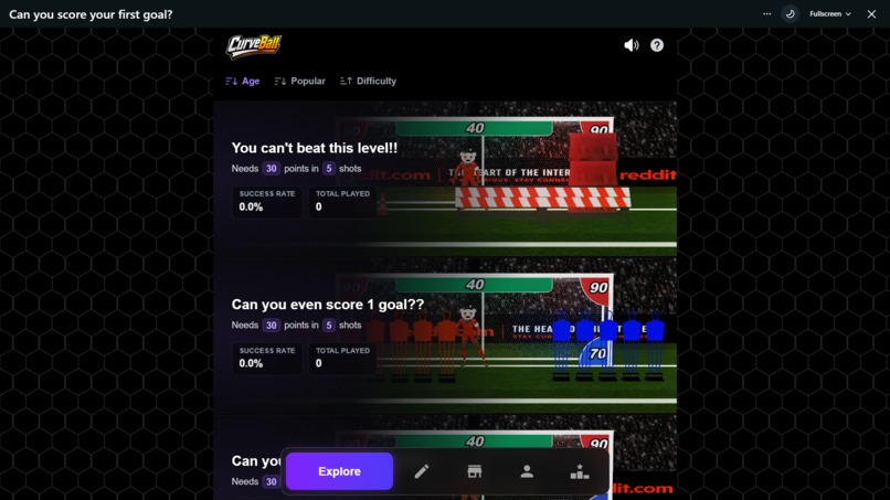 CurveBall – screenshot 1