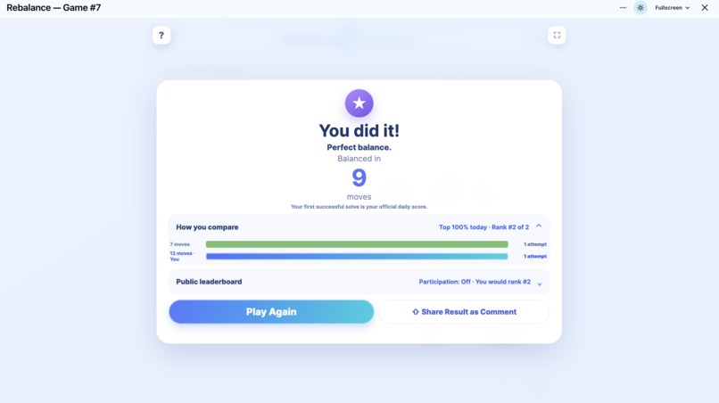 Rebalance – screenshot 6