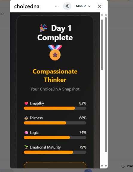 ChoiceDNA – screenshot 2