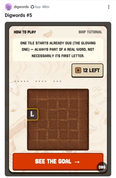 DigWords – screenshot 2