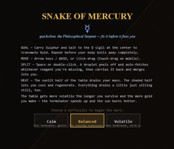 Quicksilver: A Mercury Alchemy Game – screenshot 1