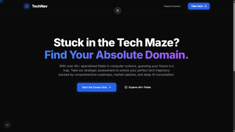 TechNav: AI Powered Career Navigation  – screenshot 1