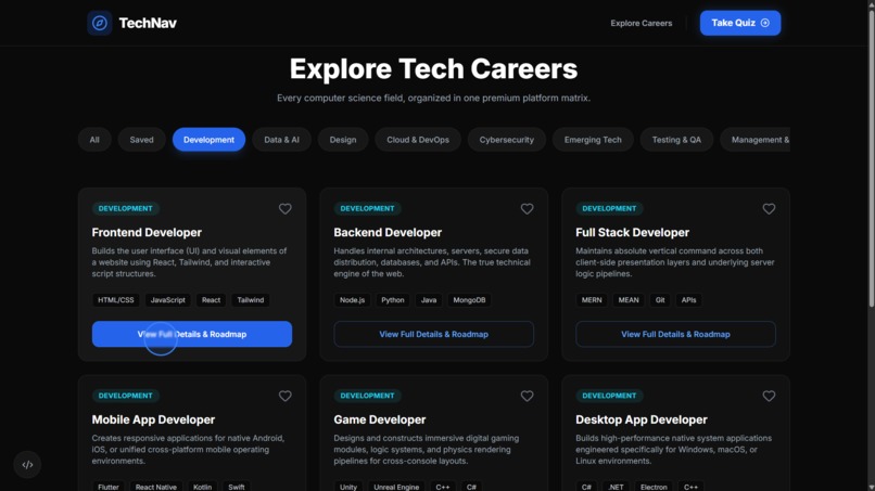 TechNav: AI Powered Career Navigation  – screenshot 4