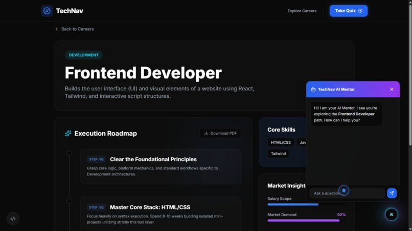 TechNav: AI Powered Career Navigation  – screenshot 5