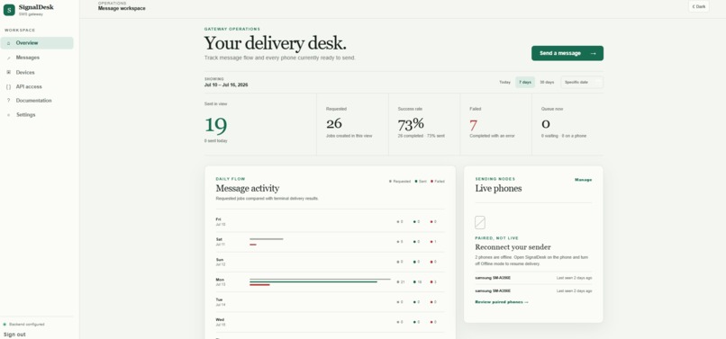 SignalDesk – screenshot 1