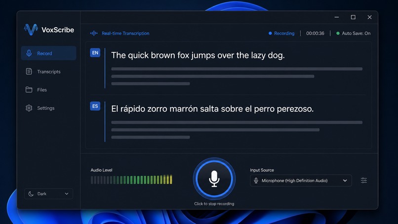 VoxScribe-with real-time captions and transcription. – screenshot 3